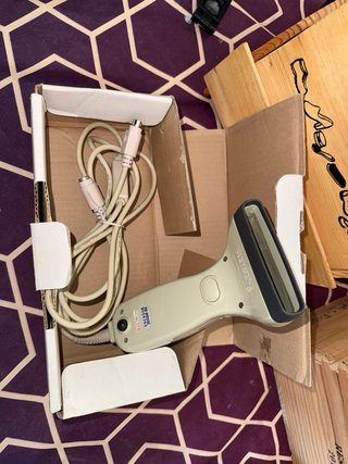 Lettore Codice a Barre Beige/Bianco