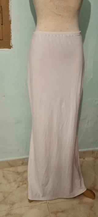 Falda larga blanca talla única