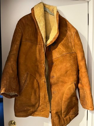 Abrigo Vintage Ante Piel Hombre