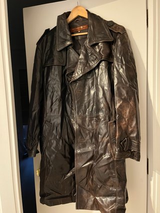 Abrigo de piel vintage para hombre