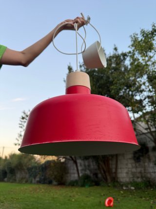Lámpara de Techo Colgante Roja Industrial