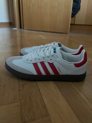 Zapatillas Adidas Samba Blancas y Rojas