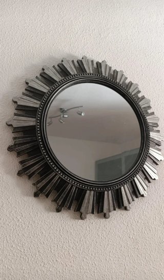 Espejo de pared Albox Sol Gris/Plata
