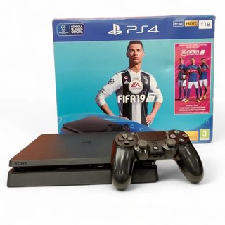CONSOLA PS4 SLIM 1TB + MANDO + CABLE + CAJA