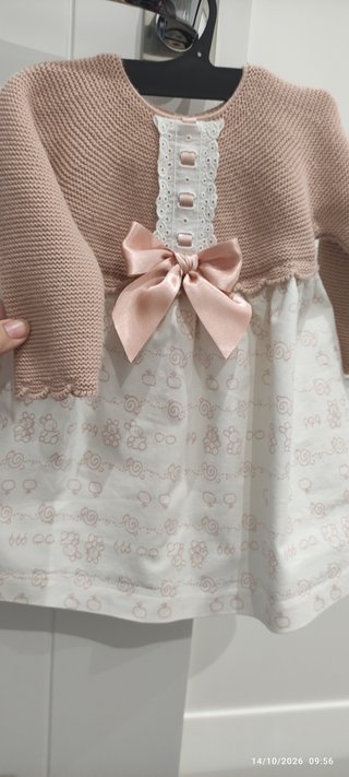 Vestido de punto para bebé 3 meses