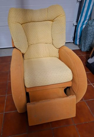 Sillón Reclinable Amarillo y Naranja
