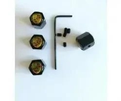 Tapones antirrobo válvulas Porsche negros