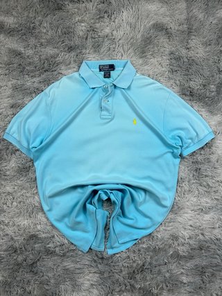 Polo Vintage Ralph Lauren Azul Claro Talla L