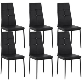 Pack 6 Sillas Comedor Tapizadas PU Negro