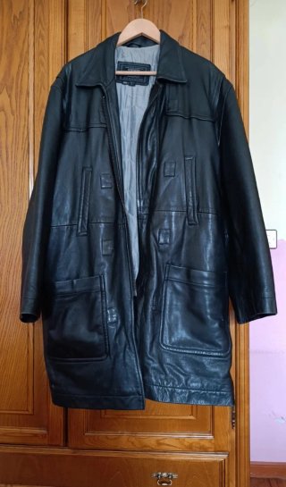 Abrigo de cuero vintage Redskins Talla L
