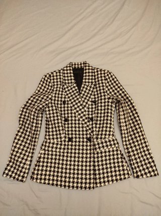 Blazer Americana Estampado Pata de Gallo