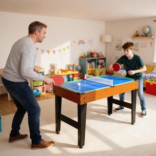 Mesa Multijuegos 5 en 1 Futbolín Billar Ping Pong