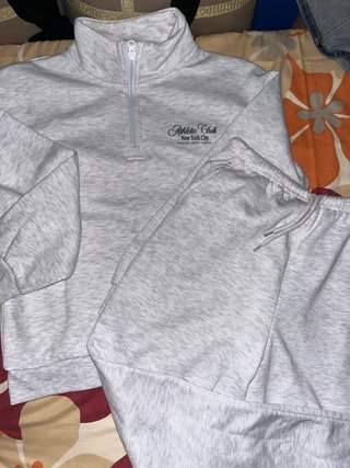 Conjunto de Chándal Gris pantalon campana