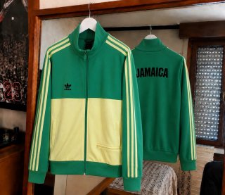 Giacca vintage Adidas Jamaica Verde Giallo