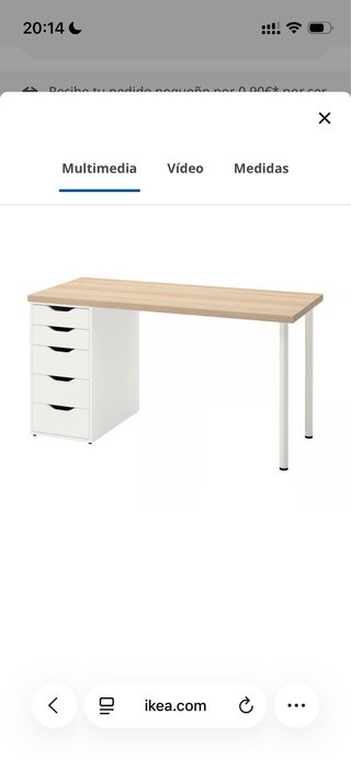 Scrivania LAGKAPTEN di IKEA 140x60
