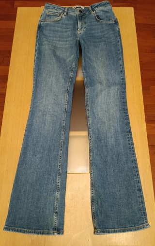 Vaqueros Zara Azules Tiro Bajo