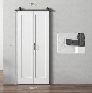 Puerta Plegable Blanca con Guía Corredera