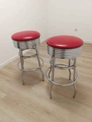 Sillas altas/Taburetes de bar estilo americano (2)