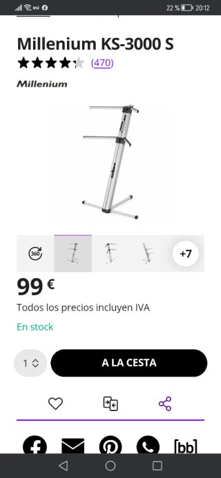 Millenium KS-3000 S Soporte Teclado