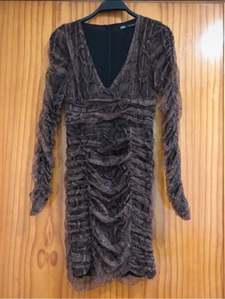 Vestido Zara Estampado Serpiente