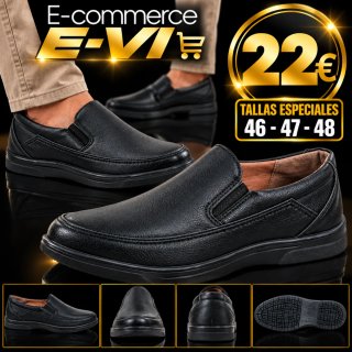 Zapatos de vestir negros E-VI Talla 46-47-48