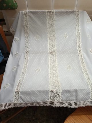 Mantilla Huertana Blanca Encaje