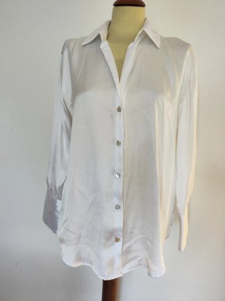 Camicia bianca effetto satinato