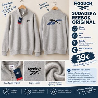 Sudadera Reebok Logo Placement Quarter Zip