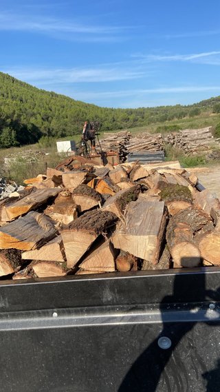 Leña para chimenea lista para quemar, 100% seca