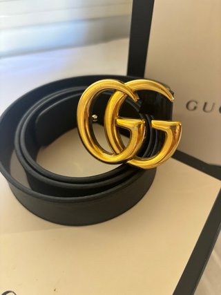 Cintura Gucci Doppia G Oro Nero