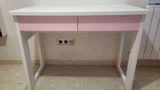 Escritorio Infantil Blanco y Rosa