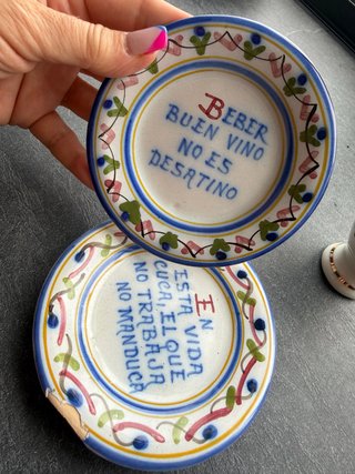 2 Piatti Decorativi in Ceramica