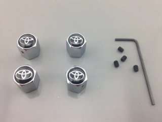 Tapones antirrobo válvulas llantas Toyota cromado