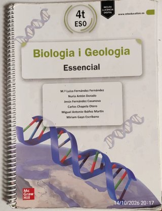 Biologia i geologia, 4t ESO, Essencial