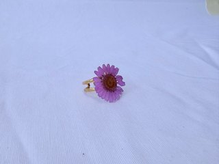 Anillo de Acero Inoxidable con Flor