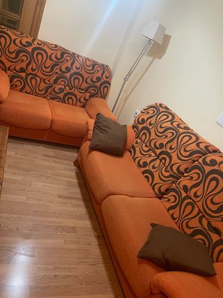 Sofás Naranja y Marrón - Recogida en Casa