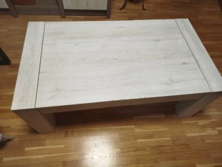 Mesa de centro elevable blanca