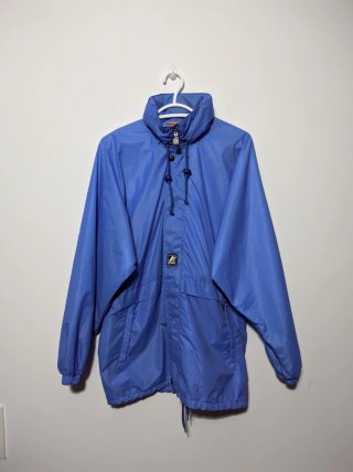 chubasquero k-way vintage azul rizo talla M