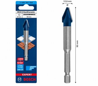 Broca Bosch HEX-9 HardCeramic 12x90mm