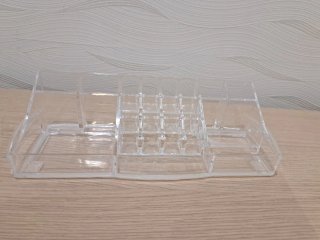 Organizador de maquillaje transparente