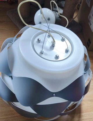 Lámpara de techo moderna blanca y gris