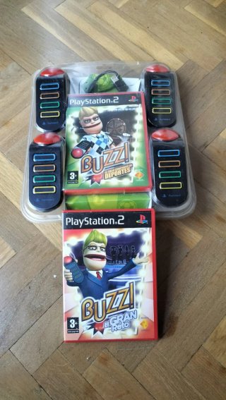 Pack Buzz! PlayStation 2 con 4 Mandos