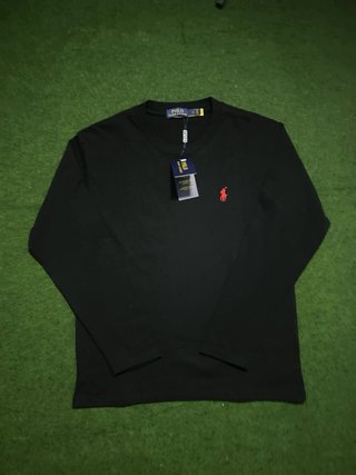 Camiseta Polo Ralph Lauren Negra Manga Larga