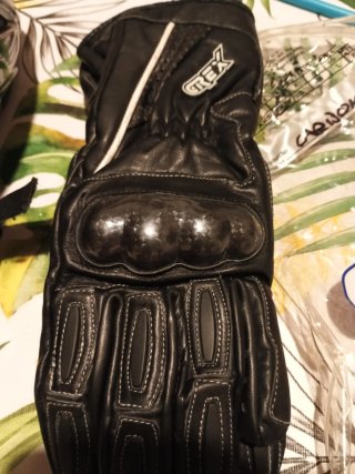 Guantes de moto GREX con protección de carbono