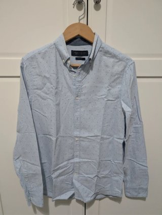 Camisa Lefties Slim Fit S Azul Estampada