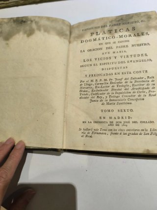 Libro religioso. Platicas Dogmático Morales