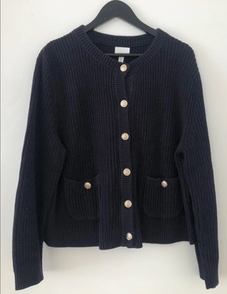 Jersey H&M azul botones dorados