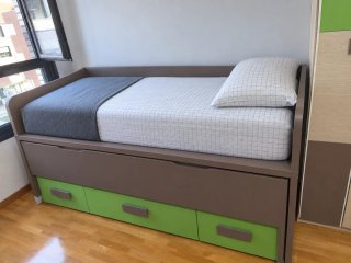 Habitación Juvenil: Cama Nido y Armario
