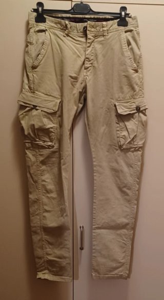Pantaloni cargo beige