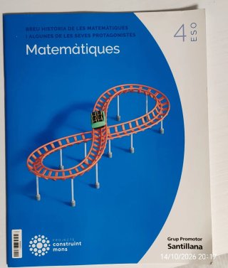 Libro texto matemáticas 4° ESO, libro fino